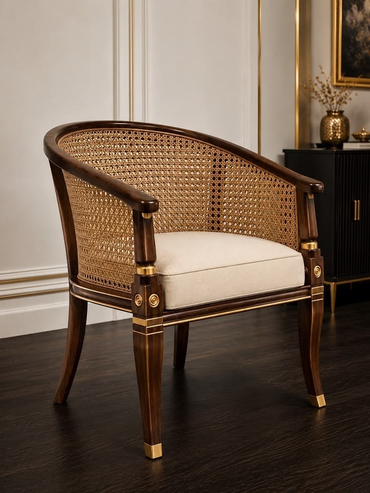 Vintage cane cafe chair